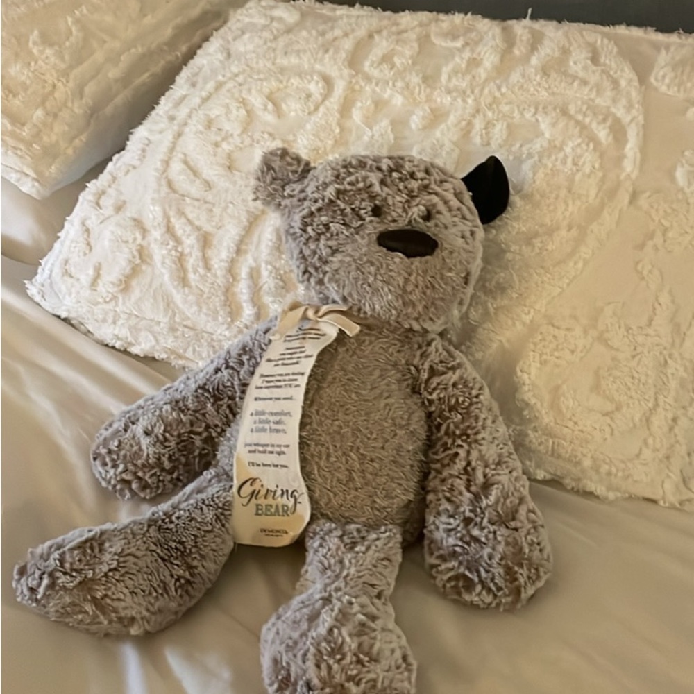 Demdaco Stuffed Animal Giving Bear Plush Handmade Teddy Bear 17”